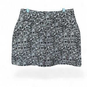 Teezher Black White‎ Tweed A-Line Stretch Skort Size L